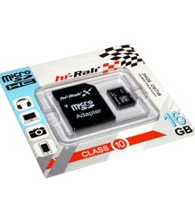 Карта памяти Hi-Rali microSDHC 16 GB Card Class 10 + SD adapter Черный