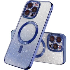 TPU чехол Delight case with MagSafe с защитными линзами на камеру для Apple iPhone 12 Pro (6.1") Синий / Deep navy