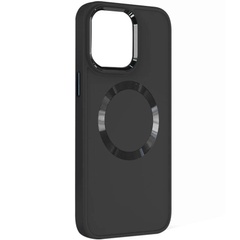TPU чохол Bonbon Metal Style with MagSafe для Apple iPhone 14 (6.1"), Чорний / Black