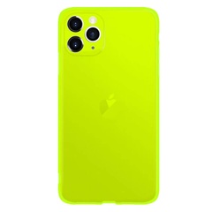 Матовый полупрозрачный TPU чехол с защитой камеры для Apple iPhone 11 Pro Max (6.5") Зеленый / Light Green