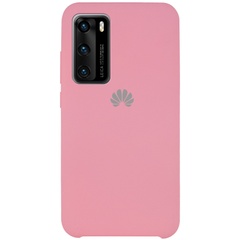 Чехол Silicone Cover (AAA) для Huawei P40 Розовый / Light pink