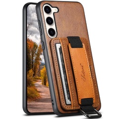 Шкіряний чохол Wallet case and straps для Samsung Galaxy A24 4G, Коричневый / Brown