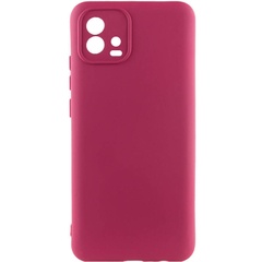 Чохол Silicone Cover Lakshmi Full Camera (A) для Motorola Moto G72, Бордовий / Marsala