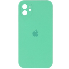Чохол Silicone Case Square Full Camera Protective (AA) для Apple iPhone 11 (6.1 "), Зелений / Spearmint
