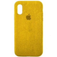 Чехол ALCANTARA Case Full для Apple iPhone X / XS (5.8") Желтый