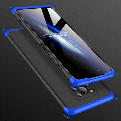 Пластиковая накладка GKK LikGus 360 градусов (opp) для Xiaomi Poco X3 NFC / Poco X3 Pro Черный / Синий