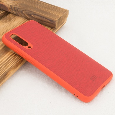 TPU чехол Textile Logo для Xiaomi Mi 9 Красный