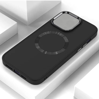 TPU чехол Bonbon Metal Style with MagSafe для Apple iPhone 14 (6.1") Черный / Black