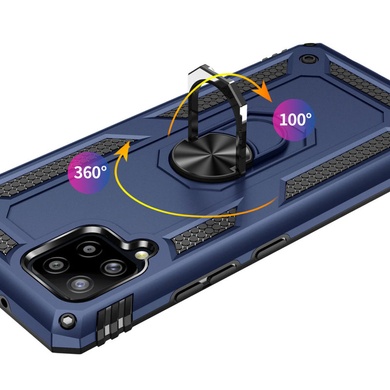Ударопрочный чехол Serge Ring for Magnet для Samsung Galaxy A42 5G Темно-синий