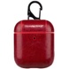 Кожаный футляр Leather series для наушников AirPods Красный