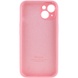 Чехол Silicone Case Full Camera Protective (AA) для Apple iPhone 14 Plus (6.7") Розовый / Light pink