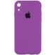 Чохол Silicone Case Square Full Camera Protective (AA) для Apple iPhone XR (6.1"), Фіолетовий / Grape