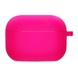 Силіконовий футляр з мікрофіброю для навушників Airpods Pro, Рожевий / Barbie pink