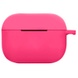 Силіконовий футляр з мікрофіброю для навушників Airpods Pro, Рожевий / Barbie pink