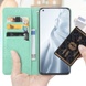 Шкіряний чохол (книжка) Art Case з візитницею для Xiaomi Mi 11 Lite, Бирюзовый