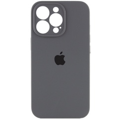 Чохол Silicone Case Full Camera Protective (AA) для Apple iPhone 15 Pro Max (6.7"), Серый / Dark Gray
