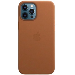Кожаный чехол Leather Case (AAA) для Apple iPhone 12 Pro Max (6.7") Brown