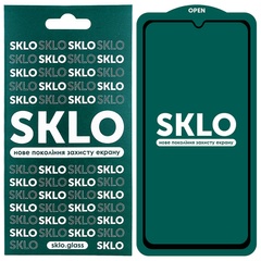 Защитное стекло SKLO 5D (full glue) для Samsung Galaxy A41 Черный