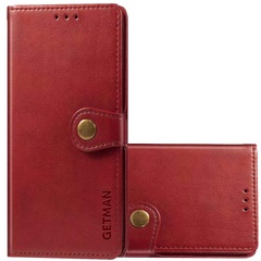 Кожаный чехол книжка GETMAN Gallant (PU) для Xiaomi Redmi 12 Красный