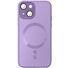 Чехол TPU+Glass Sapphire Midnight with MagSafe для Apple iPhone 15 Plus (6.7") Сиреневый / Lilac