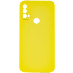 Чохол Silicone Cover Lakshmi Full Camera (AAA) для Motorola Moto E40, Жовтий / Yellow