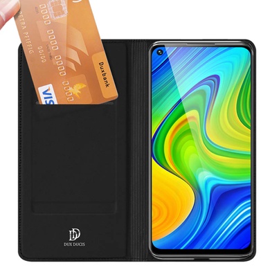 Чехол-книжка Dux Ducis с карманом для визиток для Xiaomi Mi Note 10 Lite Черный