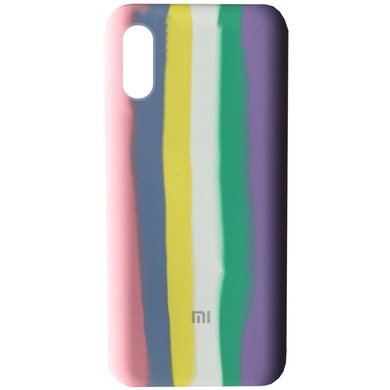 Чехол Silicone Cover Full Rainbow для Xiaomi Redmi 9A Розовый / Сиреневый