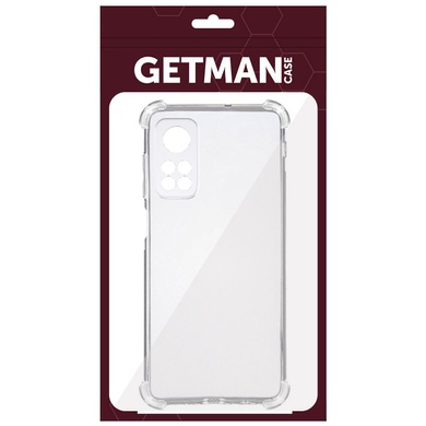 TPU чохол GETMAN Ease logo посилені кути Full Camera для Xiaomi Mi 10T / Mi 10T Pro, Безбарвний (прозорий)