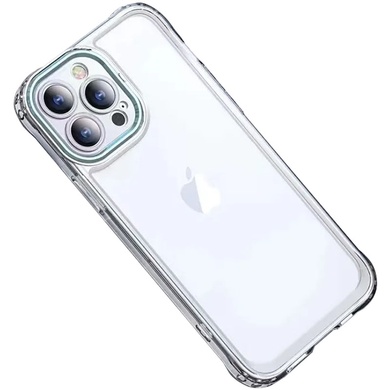 TPU+PC чехол ColorCam для Apple iPhone 14 Pro Max (6.7") Прозрачный / Бирюзовый