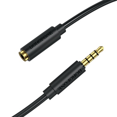 Аудио кабель Borofone BL12 3.5 audio extension cable Male to Female (2m) Черный