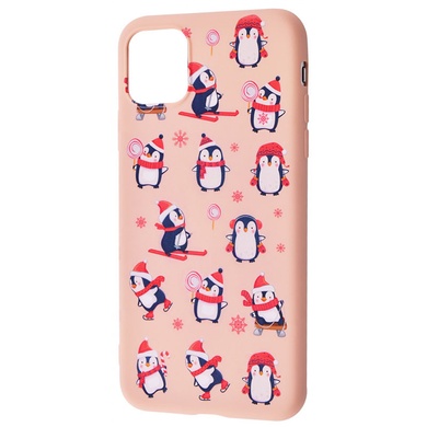 TPU чехол WAVE Fancy для Apple iPhone 12 Pro / 12 (6.1") Penguins / Pink sand