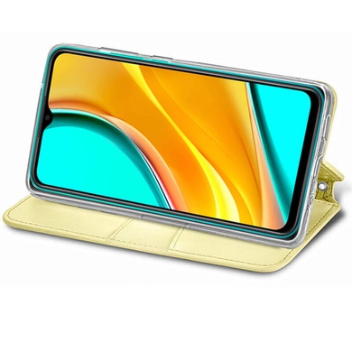 Кожаный чехол книжка GETMAN Mandala (PU) для Samsung Galaxy A12 / M12 Желтый