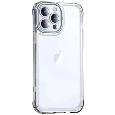 TPU+PC чехол ColorCam для Apple iPhone 14 Pro Max (6.7") Прозрачный / Бирюзовый