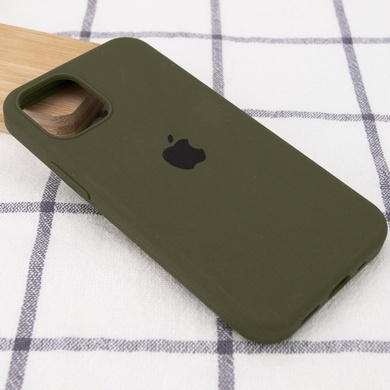 Чохол Silicone Case Full Protective (AA) для Apple iPhone 13 Pro (6.1 "), Зеленый / Dark Olive