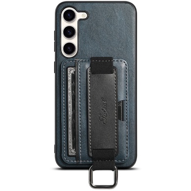 Кожаный чехол Wallet case and straps для Samsung Galaxy A24 4G Синий / Blue