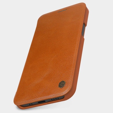 Кожаный чехол (книжка) Nillkin Qin Series для Xiaomi Mi 11 Lite 5G, Коричневый