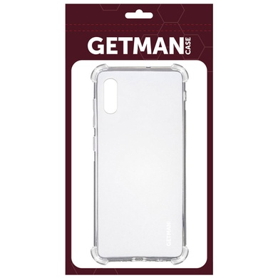 TPU чохол GETMAN Ease logo посилені кути для Samsung Galaxy A02, Безбарвний (прозорий)