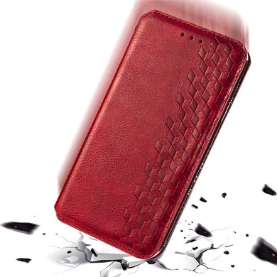 Кожаный чехол книжка GETMAN Cubic (PU) для Xiaomi Poco M5 Красный