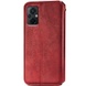 Кожаный чехол книжка GETMAN Cubic (PU) для Xiaomi Poco M5 Красный