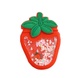 Силиконовый футляр Fruits series with Sparkles & Water для наушников AirPods 1/2 + кольцо strawberry / Красный