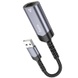 Перехідник Hoco UA26 USB ethernet adapter (100 Mbps), Metal gray