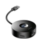 Перехідник HUB Baseus Round Box USB to USB 3.0 + 3USB 2.0 (CAHUB-F), Чорний