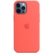 Чехол Silicone case (AAA) full with Magsafe для Apple iPhone 12 Pro / 12 (6.1") Оранжевый / Pink citrus