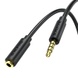 Аудіо кабель Borofone BL12 3.5 audio extension cable Male to Female (2m), Чорний