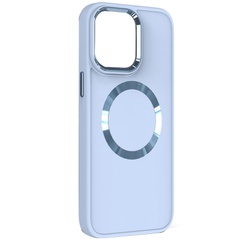 TPU чехол Bonbon Metal Style with MagSafe для Apple iPhone 13 (6.1") Голубой / Mist Blue