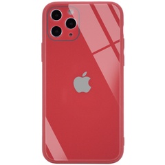 TPU+Glass чехол GLOSSY Logo Full camera (opp) для Apple iPhone 11 Pro Max (6.5") Красный