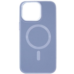Шкіряний чохол Bonbon Leather Metal Style with MagSafe для Apple iPhone 11 Pro Max (6.5"), Блакитний / Mist blue