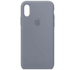 Чехол Silicone Case Full Protective (AA) для Apple iPhone XS Max (6.5") Серый / Lavender Gray