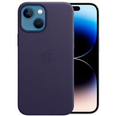 Шкіряний чохол Leather Case (AAA) with MagSafe для Apple iPhone 14 (6.1"), Deep Violet