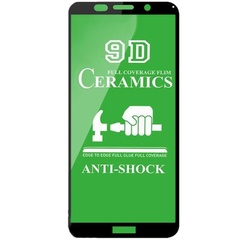 Защитная пленка Ceramics 9D (без упак.) для Huawei Y5p Черный